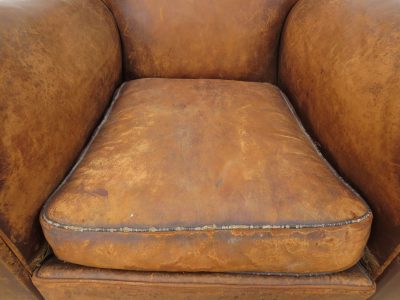 1940's French Leather Club Chair - Image 10