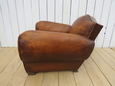 1940's French Leather Club Chair - Image 7