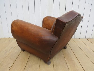 1940's French Leather Club Chair - Image 3