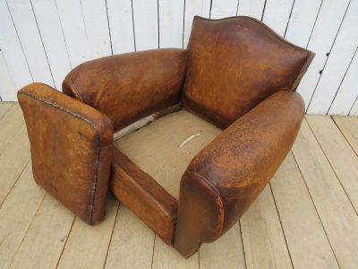1940's French Leather Club Chair - Image 4