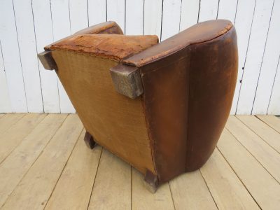 1940's French Leather Club Chair - Image 11