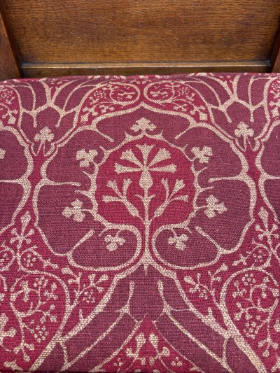 Glastonbury Carved Oak Armchair c1880 - Image 7