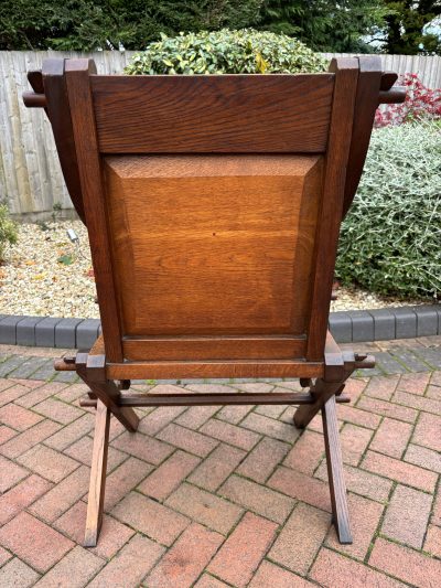 Glastonbury Carved Oak Armchair c1880 - Image 4