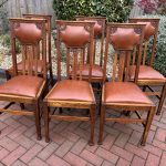 Set of Six Arts & Crafts Dining Chairs Antique dining chairs Antique Chairs