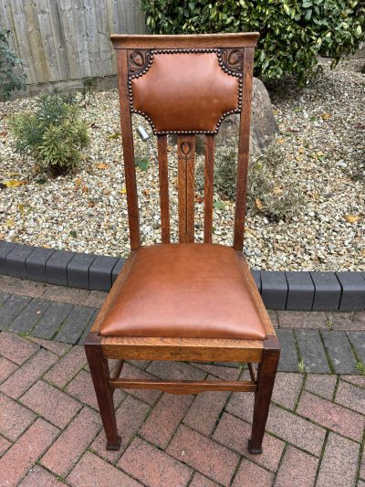 Set of Six Arts & Crafts Dining Chairs - Image 10