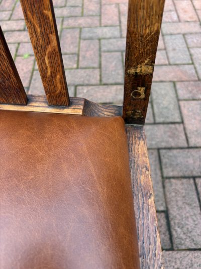 Set of Six Arts & Crafts Dining Chairs - Image 4