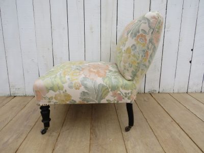 Antique French Napoleon III Chauffeuse Slipper Chair - Image 5