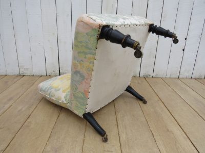 Antique French Napoleon III Chauffeuse Slipper Chair - Image 7