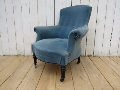 Antique French Napoleon III Tub Armchair - Image 8