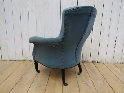Antique French Napoleon III Tub Armchair - Image 3