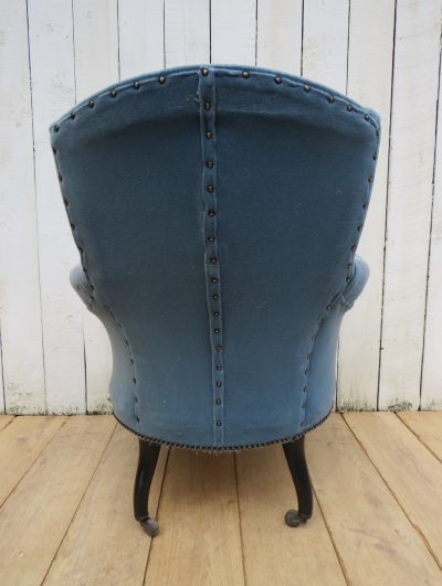 Antique French Napoleon III Tub Armchair - Image 6