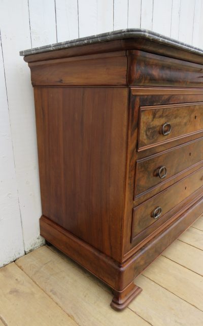 Antique French Marble Top Chest Of Drawers - Image 5