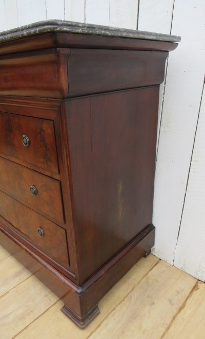 Antique French Marble Top Chest Of Drawers - Image 5