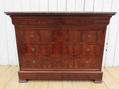 Antique French Marble Top Chest Of Drawers - Image 12
