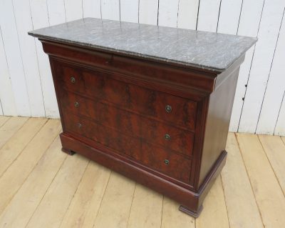 Antique French Marble Top Chest Of Drawers - Image 8