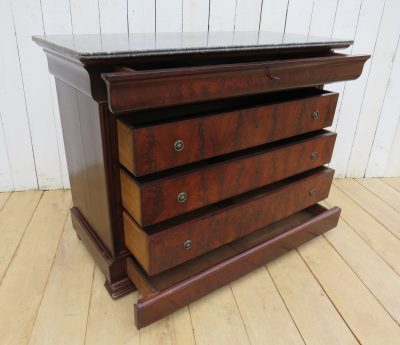 Antique French Marble Top Chest Of Drawers - Image 3