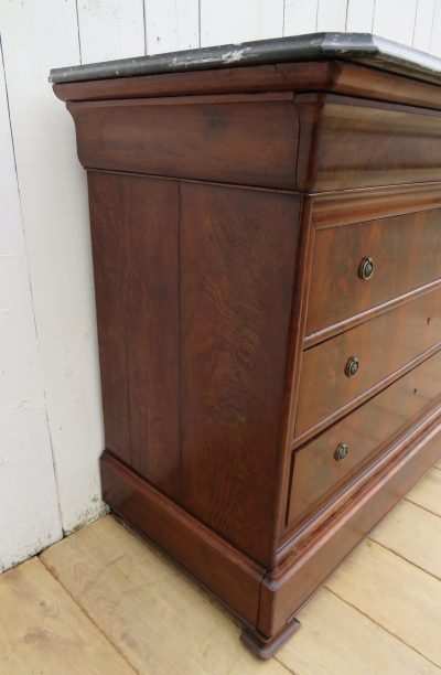 Antique French Marble Top Chest Of Drawers - Image 7