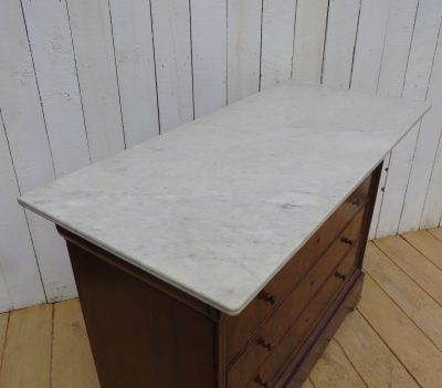 Antique French Marble Top Chest Of Drawers - Image 2