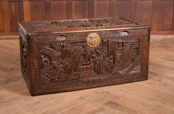 Carved Camphor Wood Blanket Box SAI2484