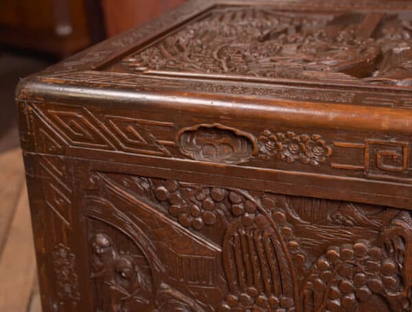 Carved Camphor Wood Blanket Box SAI2484 - Image 4