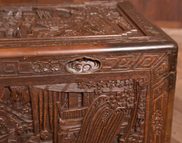 Carved Camphor Wood Blanket Box SAI2484 - Image 5