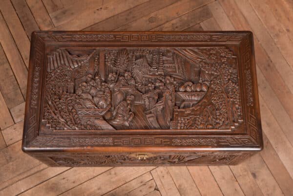 Carved Camphor Wood Blanket Box SAI2484 - Image 13