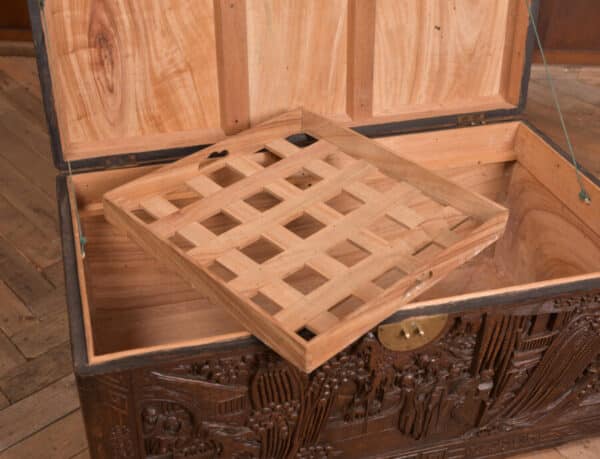 Carved Camphor Wood Blanket Box SAI2484 - Image 11