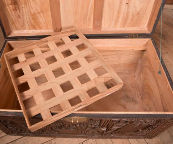 Carved Camphor Wood Blanket Box SAI2484 - Image 10