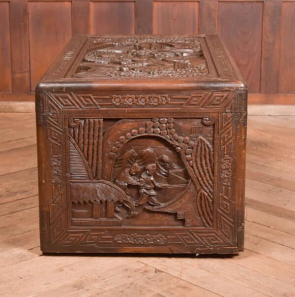 Carved Camphor Wood Blanket Box SAI2484 - Image 9