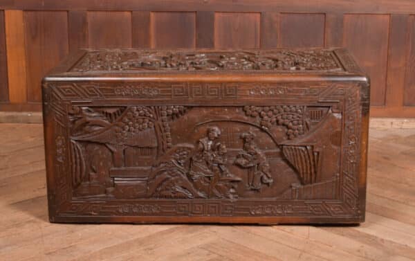 Carved Camphor Wood Blanket Box SAI2484 - Image 8