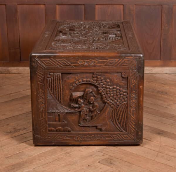 Carved Camphor Wood Blanket Box SAI2484 - Image 7