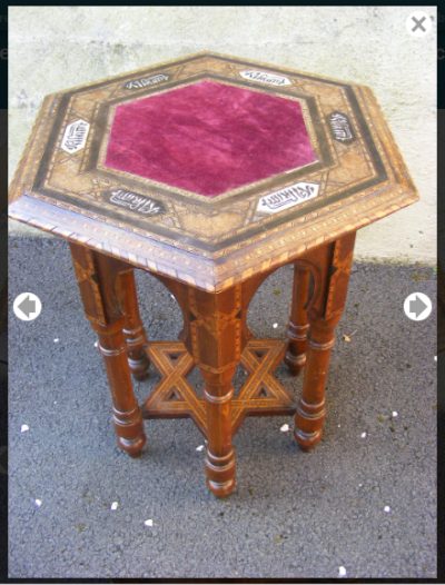 Stunning & Rare Diminutive Alhambra Table c1910 or earlier Liberty & Co.