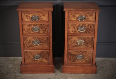 Pair of Walnut Bedside Chests - Image 4