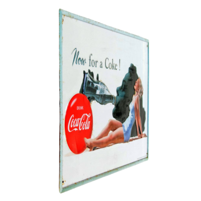 Vintage COCA COLA Advertising Sign, 1980s - Image 2