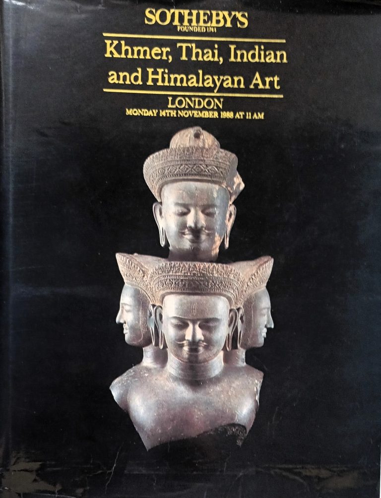 Sotheby’s ~ Khmer, Thai, Indian and Himalayan Art ~ London ~ 14. 11. 1988