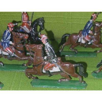 Antique Pewter Cavalry Soldiers, 10 piece. - Image 3