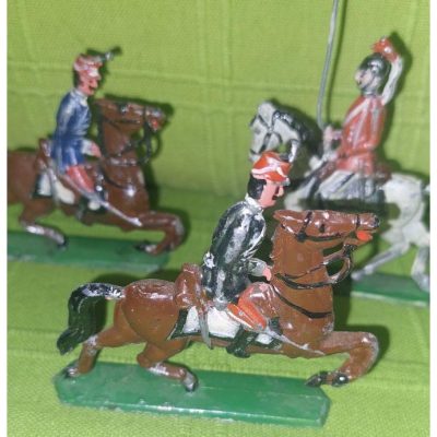 Antique Pewter Cavalry Soldiers, 10 piece. - Image 2