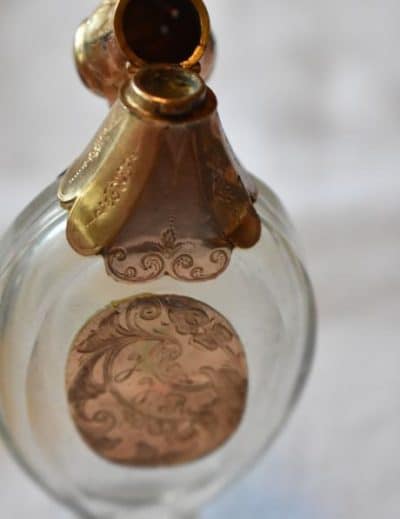 Antique French Perfume Bottle Encrusted With Gold, Jen Jacques Rousseau. - Image 9