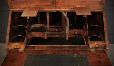 Queen Anne Walnut Bureau Bookcase - Image 5