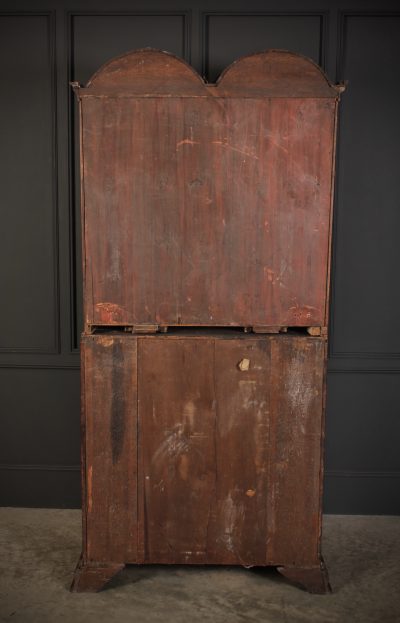 Queen Anne Walnut Bureau Bookcase - Image 8