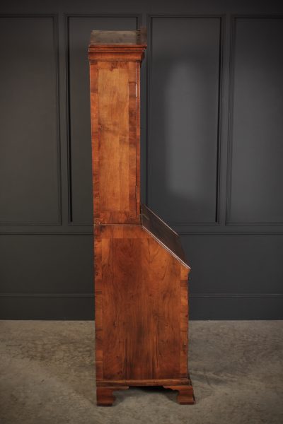 Queen Anne Walnut Bureau Bookcase - Image 9