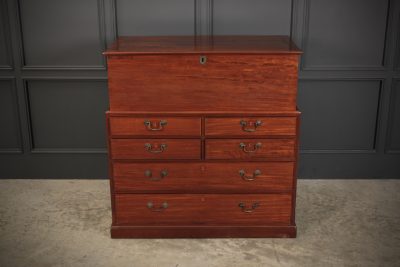 Rare Georgian Mahogany Blanket Box On Chest - Image 6