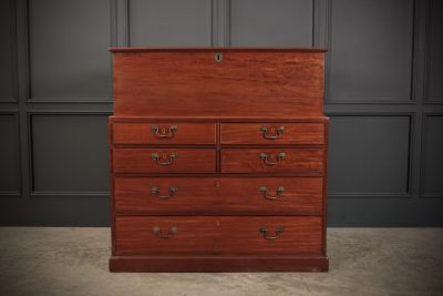 Rare Georgian Mahogany Blanket Box On Chest - Image 7