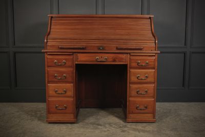 Walnut Roll Top Desk - Image 8