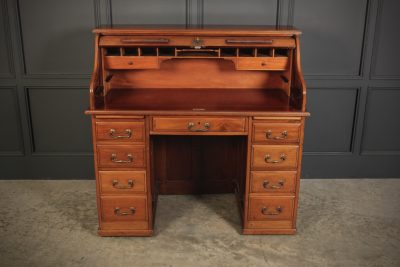 Walnut Roll Top Desk - Image 9