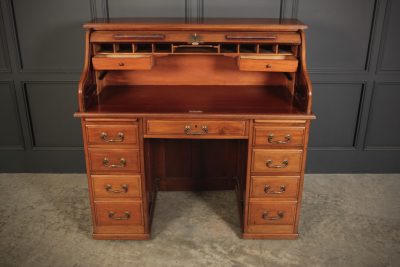 Walnut Roll Top Desk - Image 10
