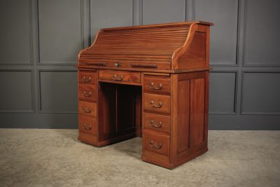 Walnut Roll Top Desk - Image 2