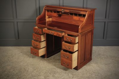 Walnut Roll Top Desk - Image 3