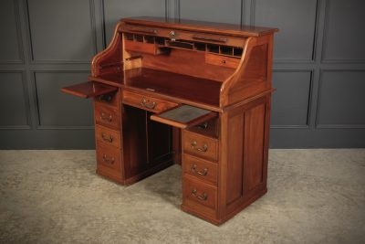 Walnut Roll Top Desk - Image 4