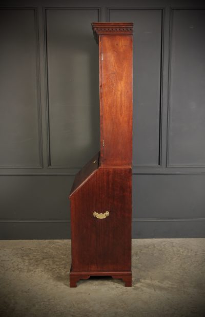 George III Mahogany Bureau Bookcase - Image 6